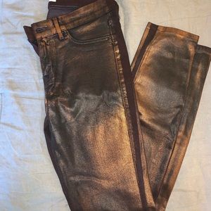 Gold Metallic Jeggings